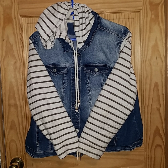 Wallflower Jackets & Blazers - Wallflower Denim Jacket w/ Hood